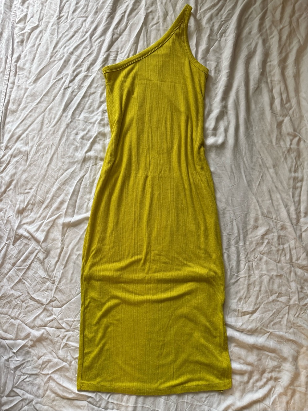 Women’s Old Navy Off-The-Shoulder Double Lined Bodycon Yellow Dress Sz. S